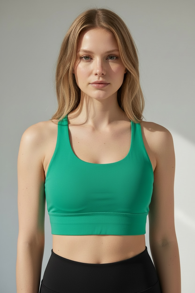 Pre-order Noble Co. Worthy Sports Bra - True Green