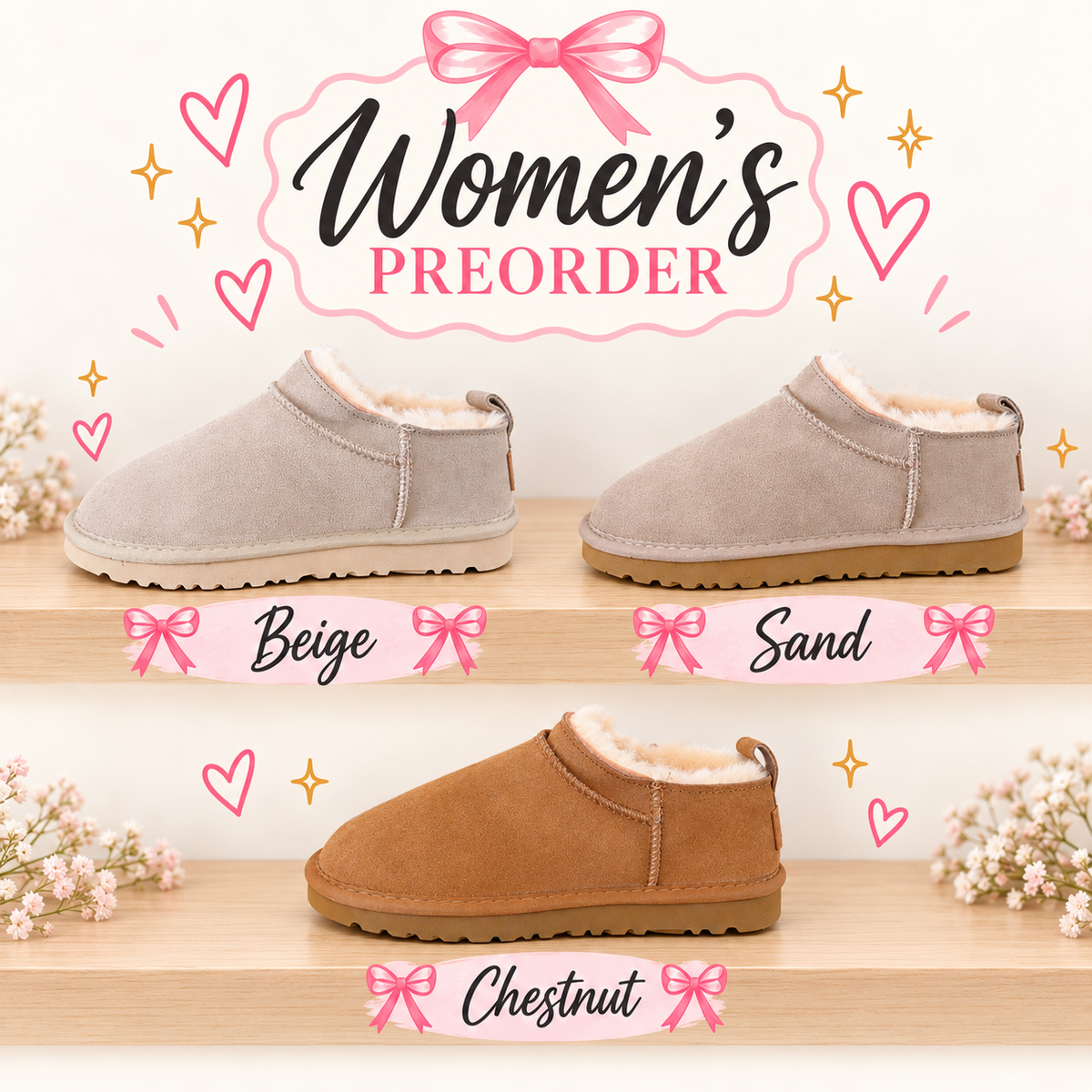Preorder Women's Micro Booties (eta 4weeks)
