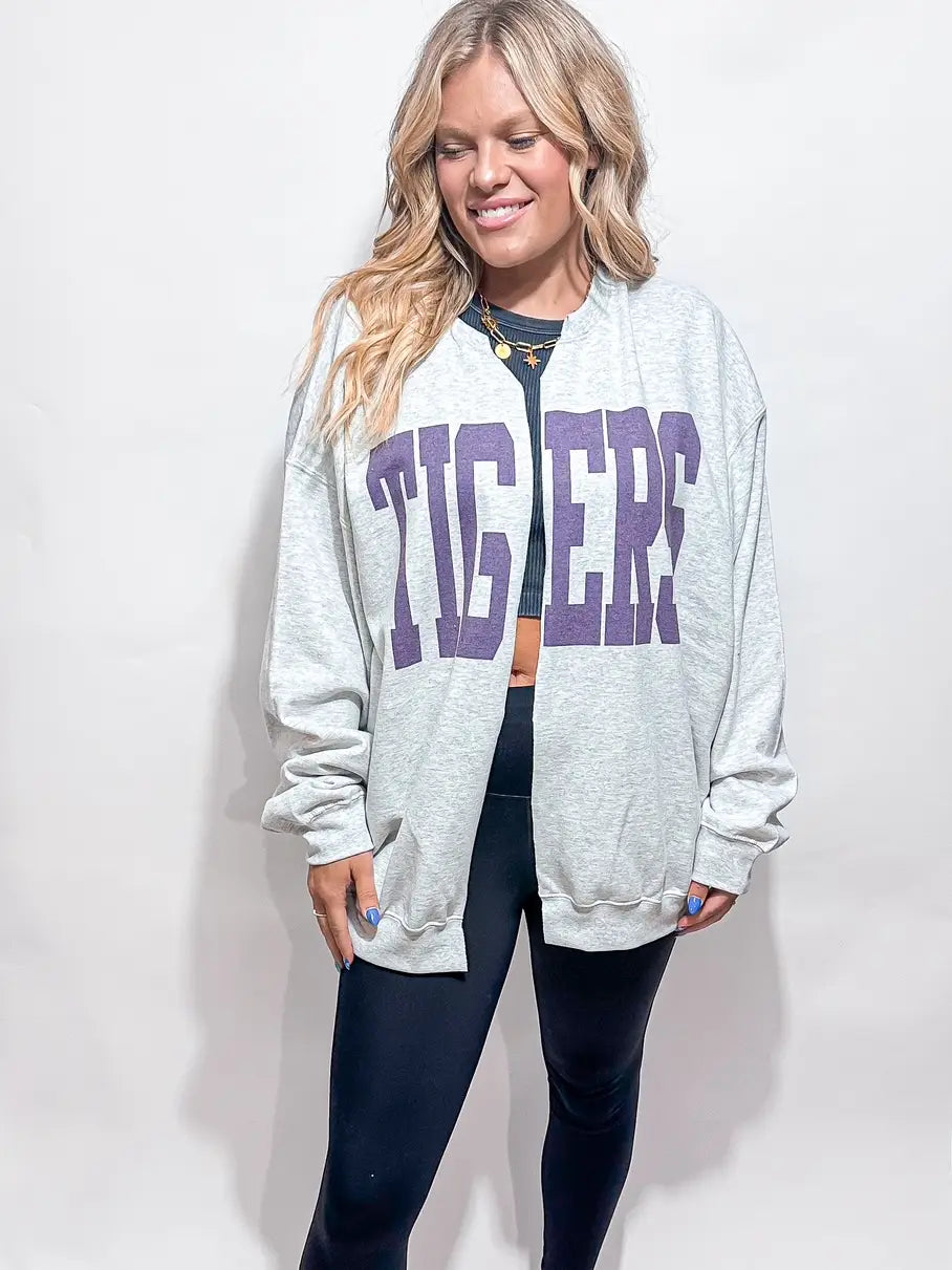 Pre-Order Gameday Sweatshirt Cardi (SIZE UP 1-2 SIZES FOR OVERSIZED LOOK)