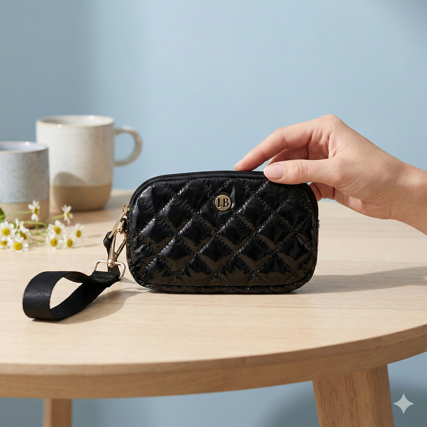 Jennifer Wristlet Wallet (Fits Your Phone!) - Black