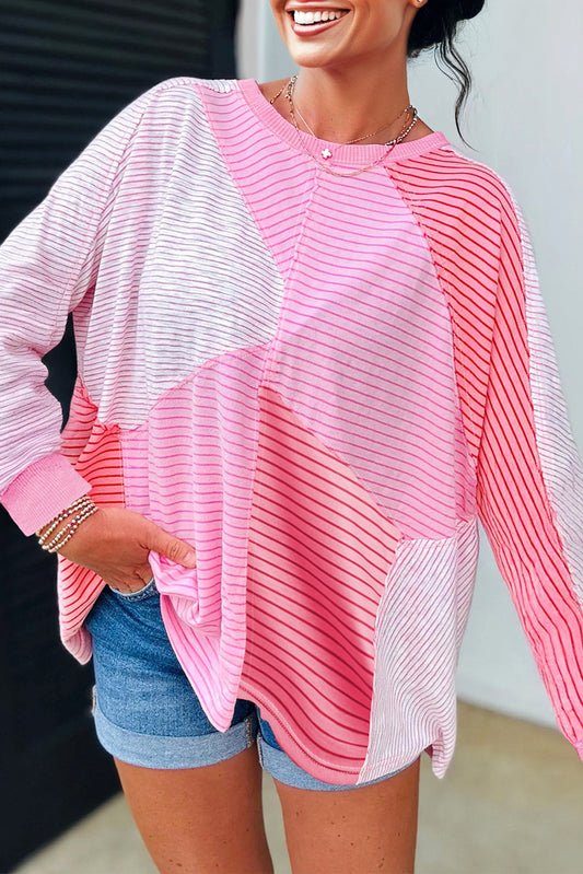 Pre-Order Pink Stripe Casual Top