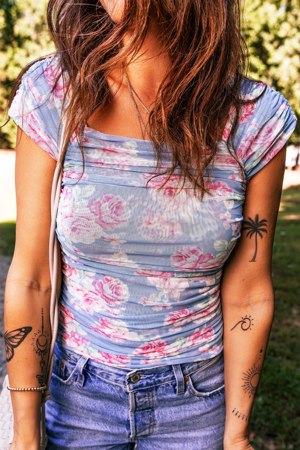 Pre-order Floral Mesh Top