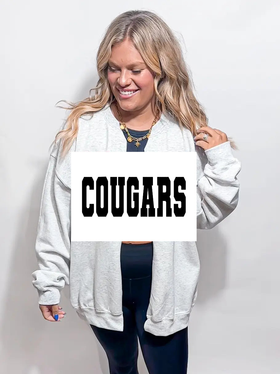 Pre-Order Gameday Sweatshirt Cardi (SIZE UP 1-2 SIZES FOR OVERSIZED LOOK)