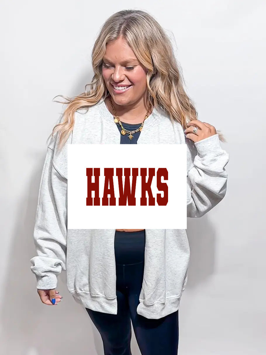 Pre-Order Gameday Sweatshirt Cardi (SIZE UP 1-2 SIZES FOR OVERSIZED LOOK)