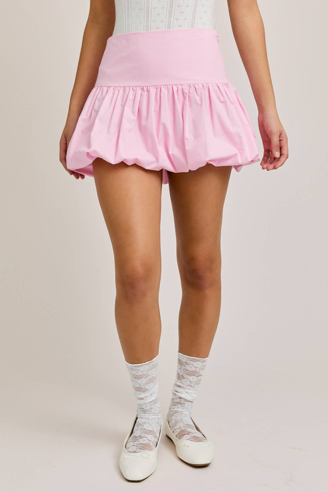 Bouncing Through Life Pink Bubble Mini Skirt