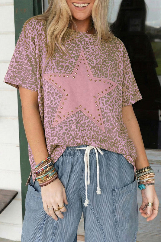 Pre-order Wild Heart Star Tee - Pink