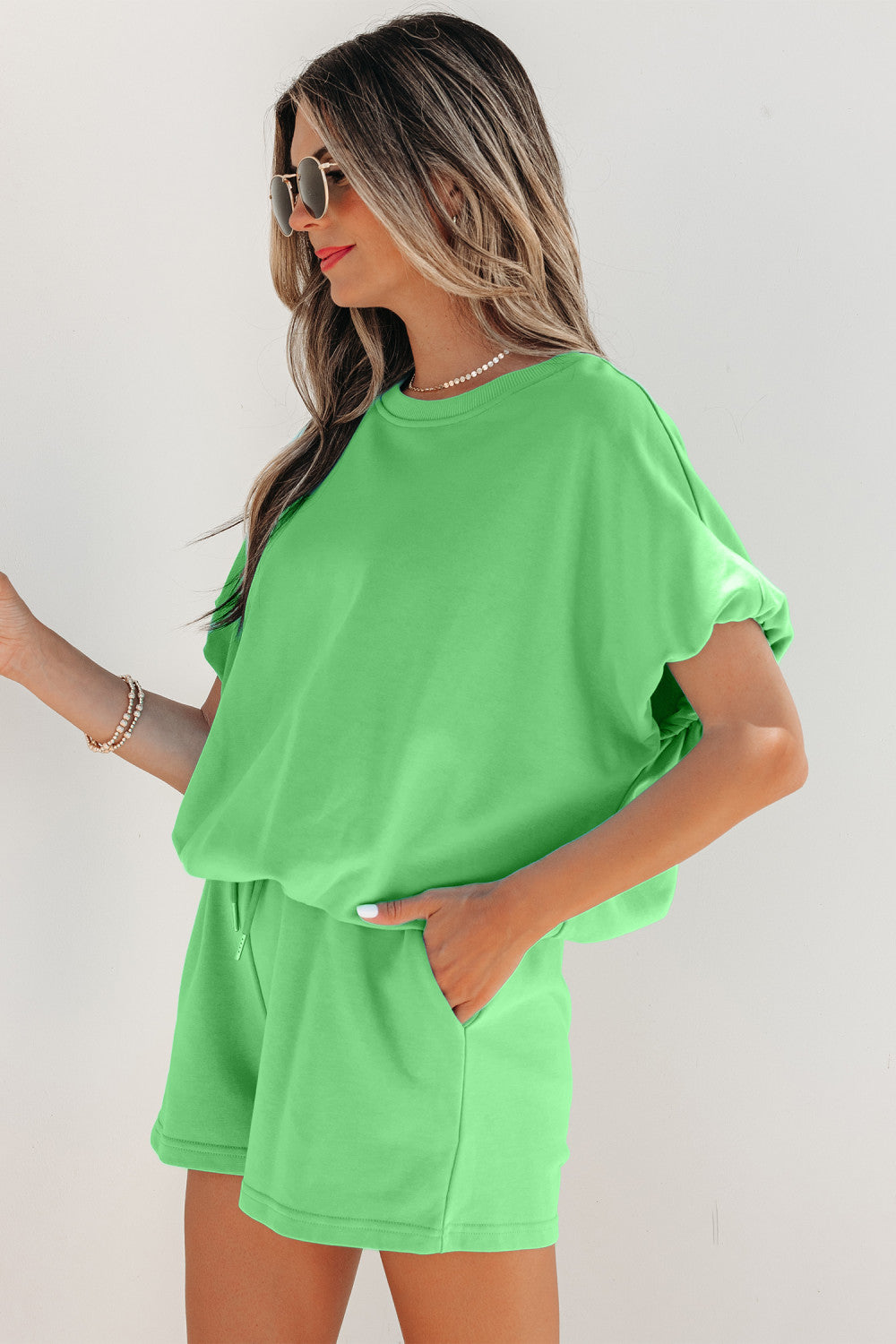 Pre-order Green Puff Sleeve Set