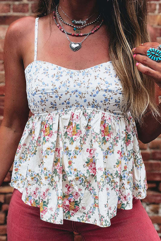 Pre-order Wildflower Whimsy Floral Babydoll Top