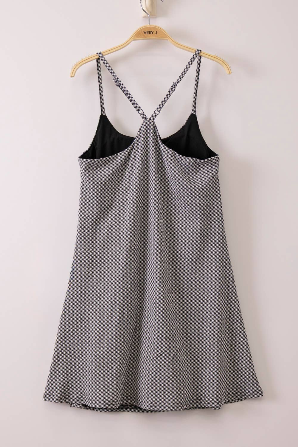 Textured Checkered Knit Tennis Dress