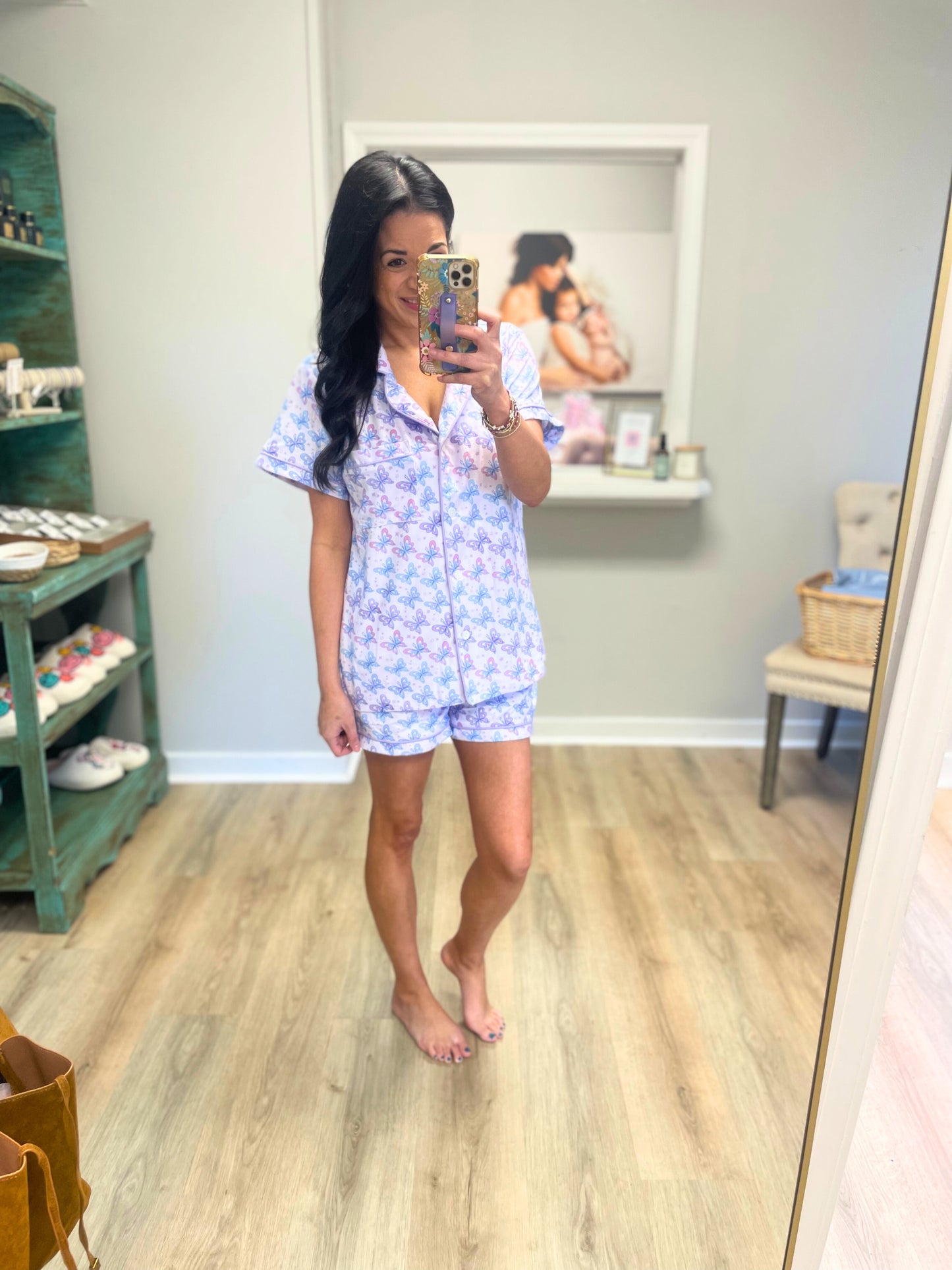 Surprise Print Pajama Set - Butterflies