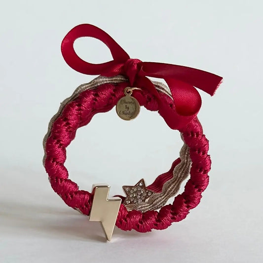 Bracelet Hair Ties - Red 3 Pack