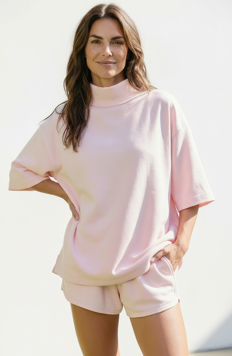 Pre-order Solid Mock Neck Set