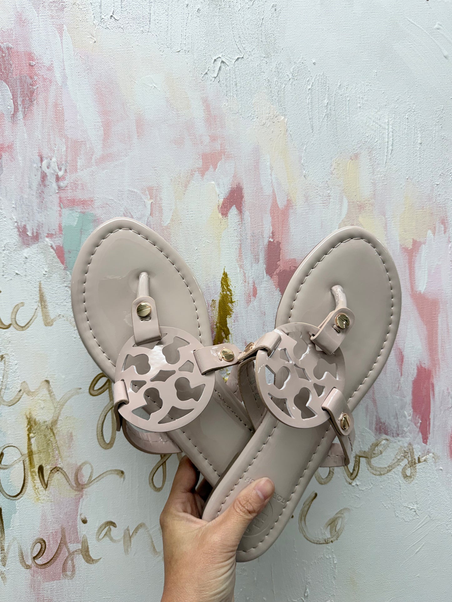 Pre-order Summer Sandals - Patent Taupe